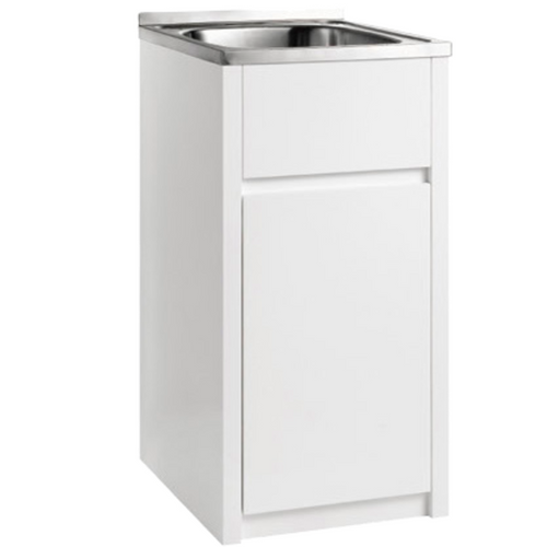 35Litres PVC Laundry Tub Cabinet 454*555*890mm (304 Stainless Steel Sink + Cabinet)   