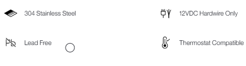 Linsol Allegra 12V Round Bar Vertical Heated Towel Rail with T-Bar -Matt Black  