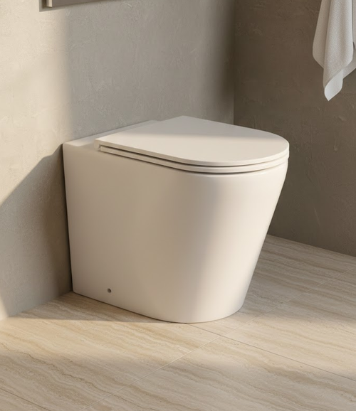 Jessen Quiet Swirl Flush Wall Faced Pan with Geberit Sigma Inwall Cistern (Rimless + Tornado)