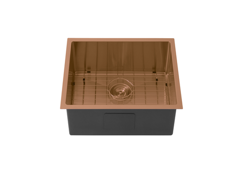 Kliff Hand Made PVD Stainless Steel Sinks Brushed Bronze - 440 X 440