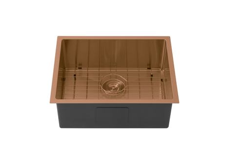 Kliff Hand Made PVD Stainless Steel Sinks Brushed Bronze - 580 X 440
