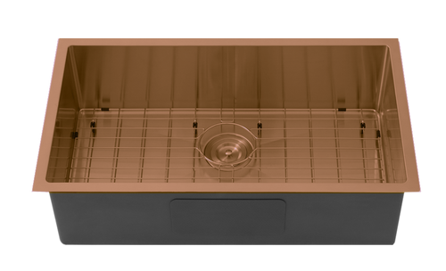 Kliff Hand Made PVD Stainless Steel Sinks Brushed Bronze - 760 X 440