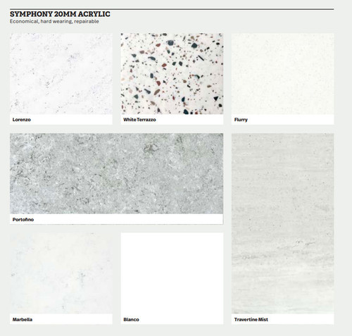 Shore Freestanding Curve Vanity Polytec Finish, Bench Top & Basin - On Legs