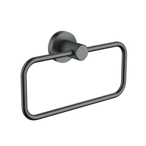 Ikon Linie Fluted Towel Ring Gun Metal