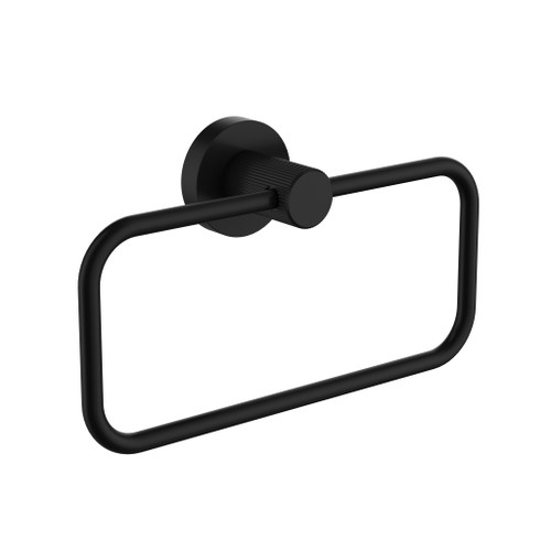 Ikon Linie Fluted Towel Ring Matt Black