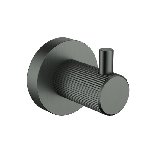 Ikon Linie Fluted Robe Hook Gun Metal