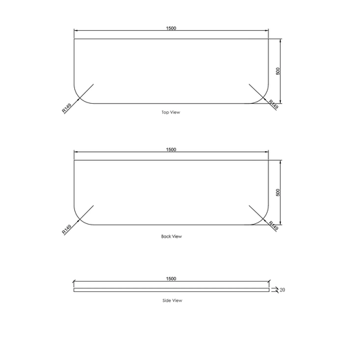 Havana Fluted 1500mm Sable Walnut Wall Hung Curve Vanity