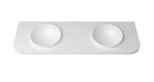 Havana Fluted 1500mm Sable Walnut Wall Hung Curve Vanity