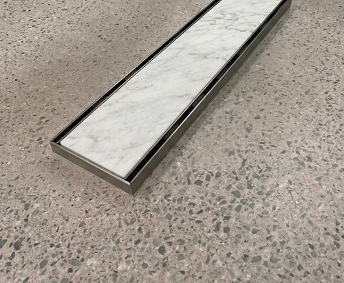 Gun Metal Flexi Custom Grate-304 Stainless Steel Tile In -100mm Wide