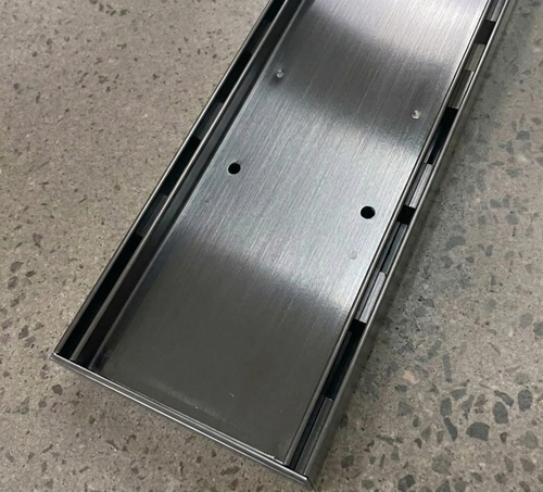 Gun Metal Flexi Custom Grate-304 Stainless Steel Tile In -100mm Wide
