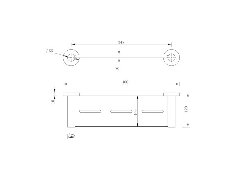 Linsol Lux Matt Black Shelf