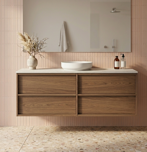 LEVI Wall Hung Vanity 1200 mm Push Open with Optional Stone Bench Top - All Drawer