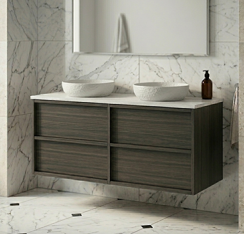 LEVI Wall Hung Vanity 1800 mm Push Open with Optional Stone Bench Top - All Drawer