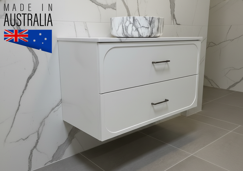 Marius Twin Hampton Shaker 601 - 899 mm Wall Hung Vanity - Optional Bench Top