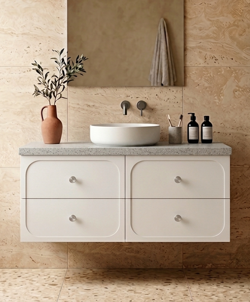 Marius Twin Hampton Shaker 1501 - 1199 mm Wall Hung Vanity - Optional Bench Top