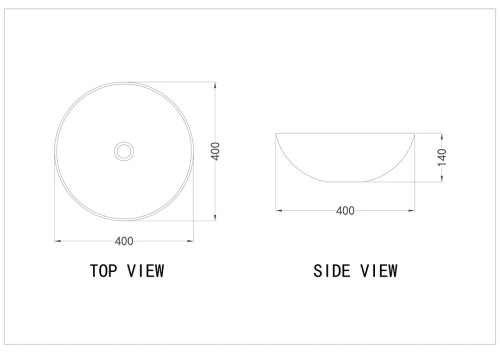 Sasso 40 Counter-top Round Basin - Speckled White