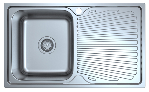 Otus Single Bowl & Single Drainer Sink - Silk Finish - Left / Right Hand Bowl