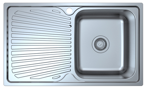 Otus Single Bowl & Single Drainer Sink - Silk Finish - Left / Right Hand Bowl