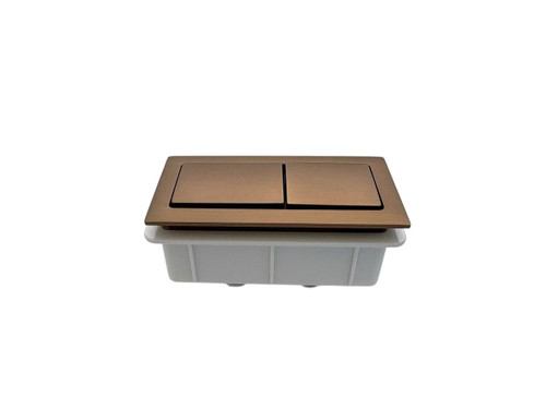 Square Press Button Brushed Copper 