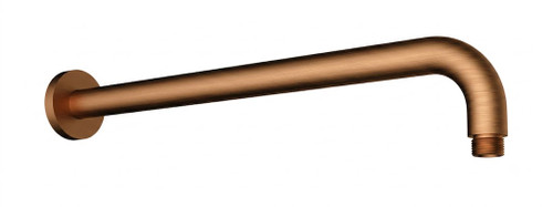 Round Curve Straight Wall Shower Arm- Brushed Bronze/Copper
