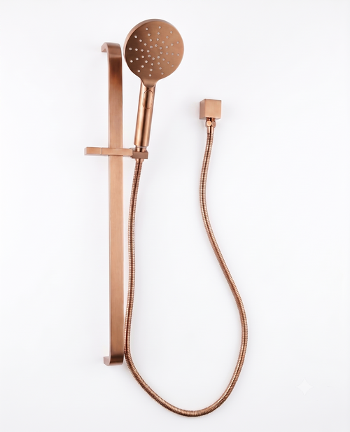 Normandy Round Shower Rail -Brushed Bronze/Copper
