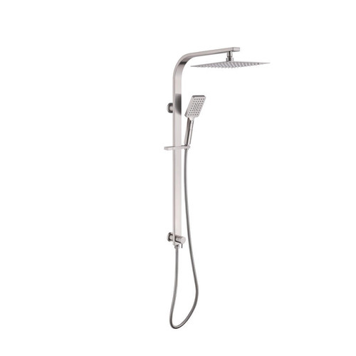 2 in 1 Square Shower Combo Brushed Nickel  --- UNIVERSAL INLET