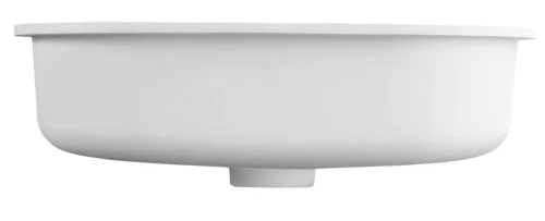 Bella Vista Doros Matt White Solid Surfurce Drop In or Undermount Basin with overflow 530x320x168mm