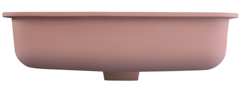 Bella Vista Thalios Rose Solid Surfurce Drop In or Undermount Basin with overflow 530x360x168mm