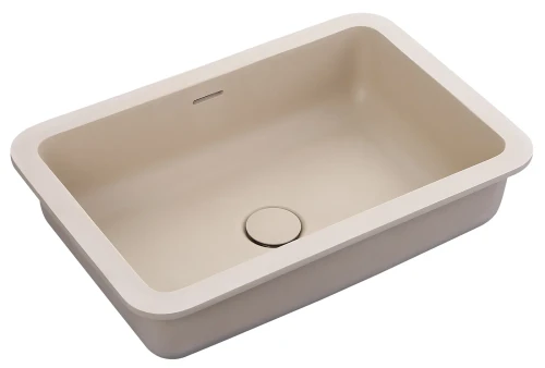 Bella Vista Thalios Latte Solid Surfurce Drop In or Undermount Basin with overflow 530x360x168mm