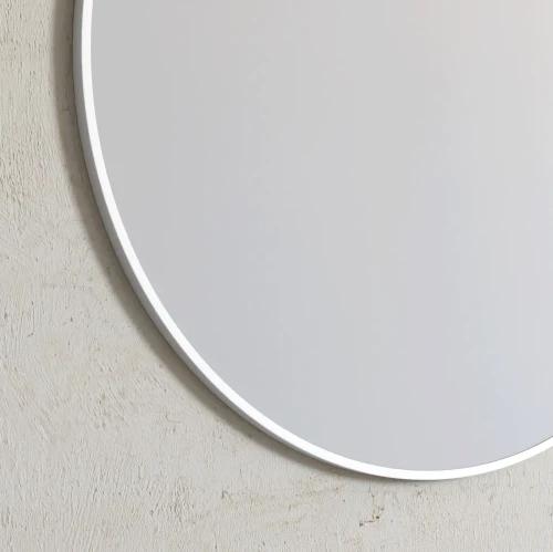 OTTI London 700mm Matt White Metal Frame Tuffi Mirror 