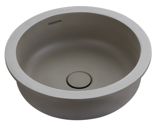 Bella Vista Kalos Zayt Solid Surfurce Drop In or  Undermount Basin with overflow 400 x 400 x 155mm