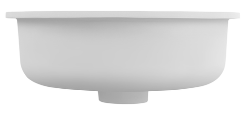 Bella Vista Kalos Matte White Solid Surfurce Drop In or  Undermount Basin with overflow 400 x 400 x 155mm
