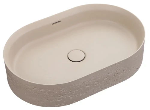 Bella Vista Idra Latte Solid Surfurce Basin with overflow 580 x 380 x 120mm