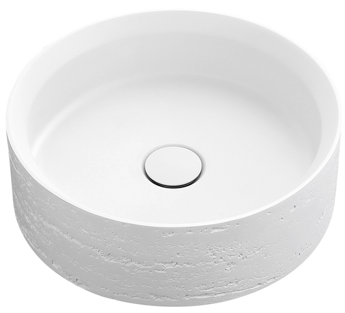 Bella Vista Thyra Neige Solid Surfurce Basin with overflow 380 x 380 x 125mm