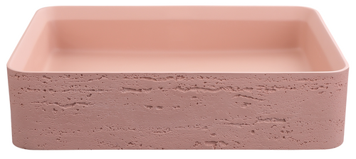 Bella Vista Astera Rose Solid Surfurce Basin with overflow 500 x 360 x 120mm