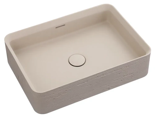 Bella Vista Astera Latte Solid Surfurce Basin with overflow 500 x 360 x 120mm