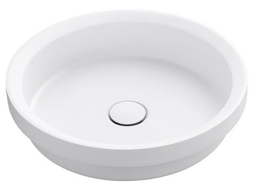 Bella Vista Calypsa Matte White Semi-Inset Basin with overflow 430 x 430 x 135mm