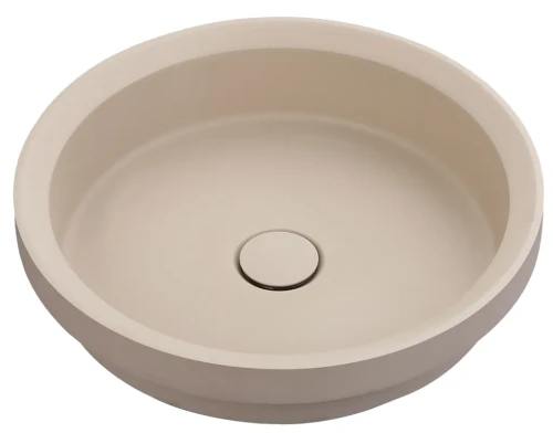 Bella Vista Calypsa Latte  Semi-Inset Basin with overflow 430 x 430 x 135mm