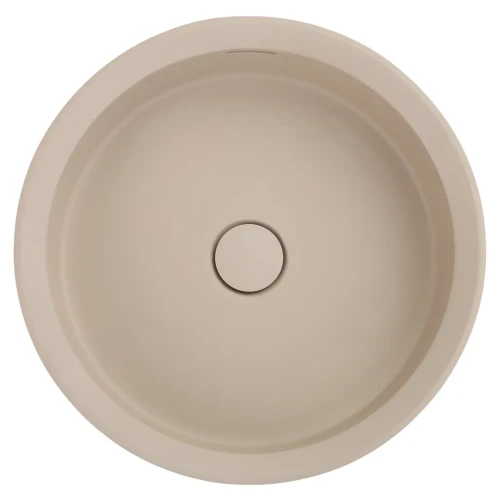Bella Vista Calypsa Latte  Semi-Inset Basin with overflow 430 x 430 x 135mm