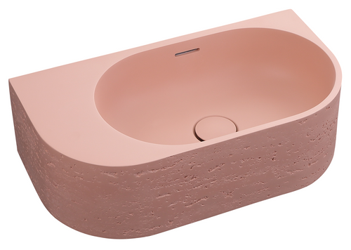 Bella Vista Elysia Rose Wall Hung Basin with overflow 500 x 275 x 150mm