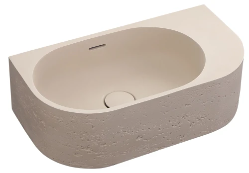 Bella Vista Elysia Latte Wall Hung Basin with overflow 500 x 275 x 150mm