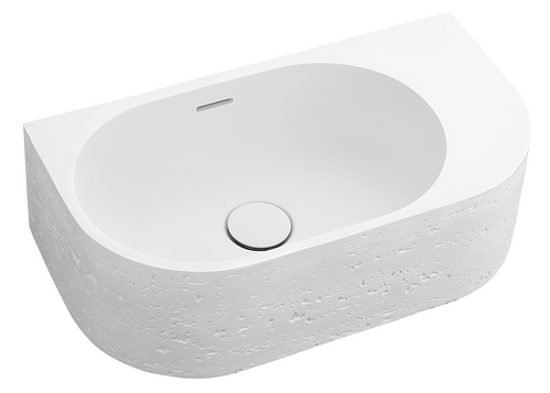 Bella Vista Elysia Neige Wall Hung Basin with overflow 500 x 275 x 150mm