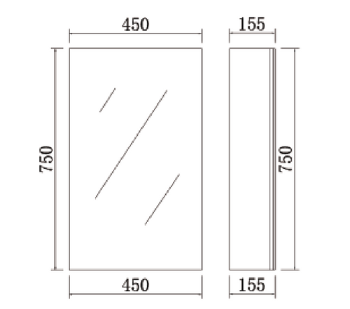 PVC full Polyurethane white shaving cabinet (glass shelves) 