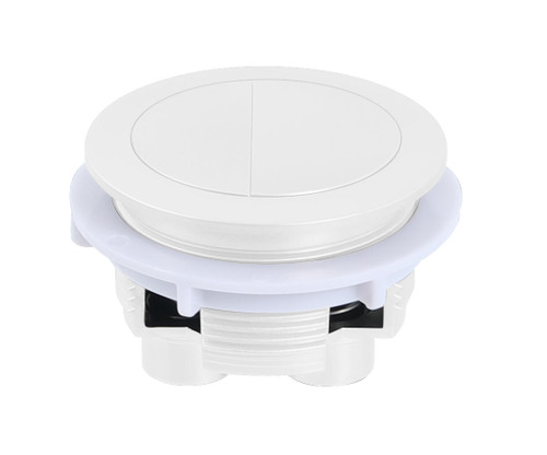 Round Press Button Matt White