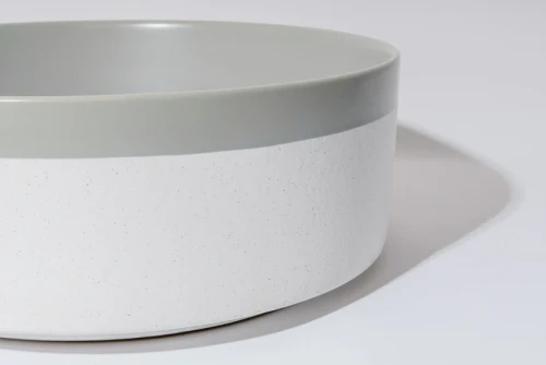 Round Above-Counter Basin Textured Exterior Finish with Matt Grey , Interior Smooth Finish  375x375x135mm 