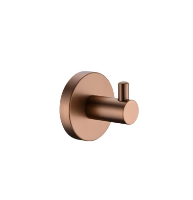 Vivid Iconic Single Robe Hook Brushed Bronze