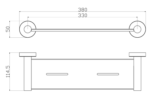 Otus Slimline SS304 Shelf Metal Matt Black