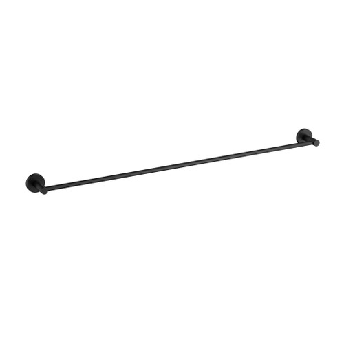 Otus Slimline SS304 Single Towel Rail 900 mm In Matt Black