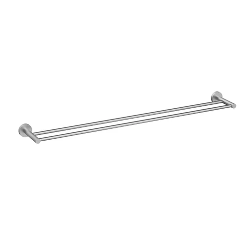 Otus Slimline SS304 Double Towel Rail 900 mm In Brushed Stainless Steel