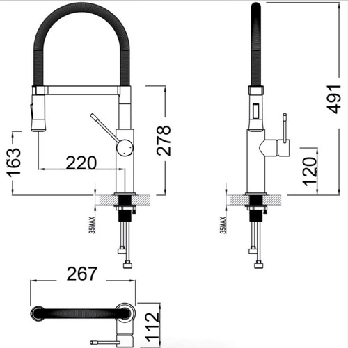 IKON-Scotia Sink Mixer Brushed Nickel Lead Free